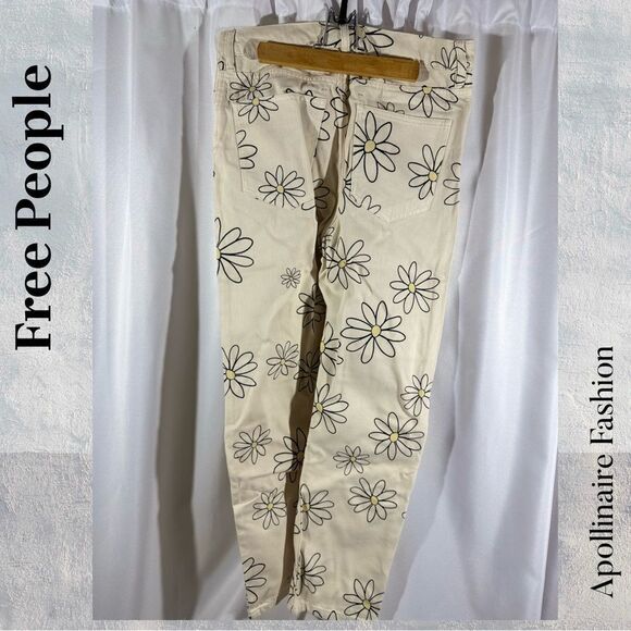 Free People Daisy Wren Floral Jeans Size 27 New - Picture 7 of 10